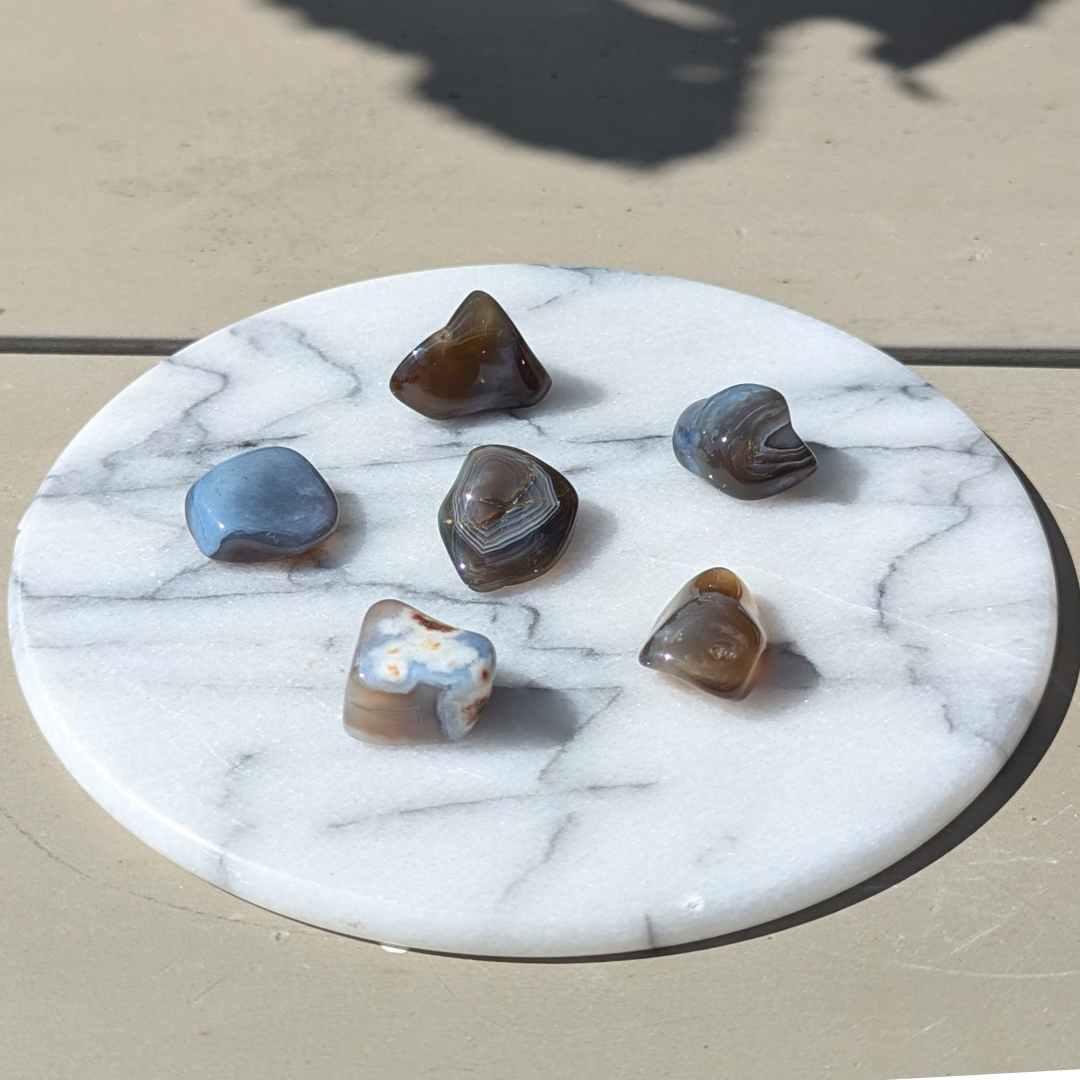 Botswana agat lommesten - Billede 2