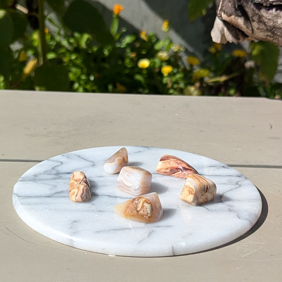 Agat fra Rumænien lommesten