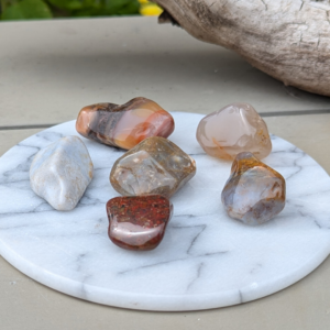 Blandet agat lommesten