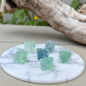 grøn fluorit oktaeder