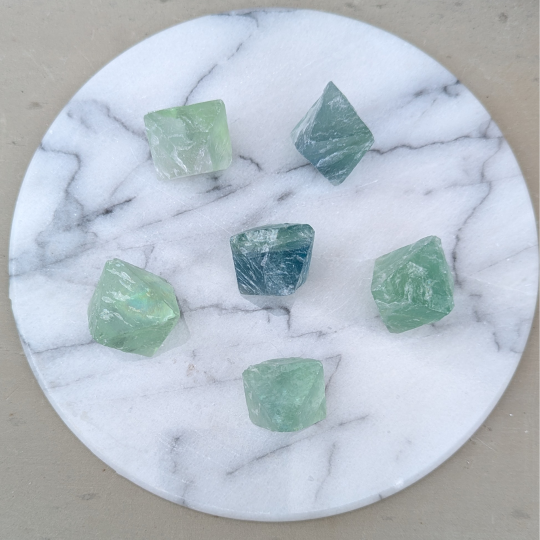 grøn fluorit oktaeder