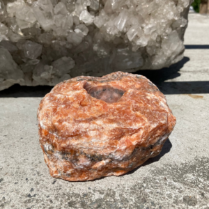 Orange Calcit Fyrfadsstage