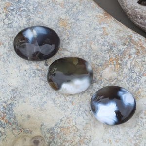 orca agat hånd sten