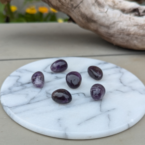 poleret ametyst lommesten