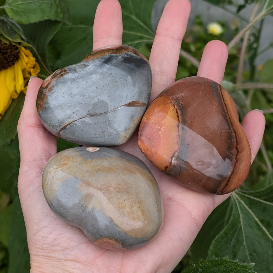 polychrome jaspis hjerter