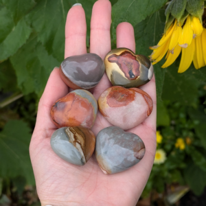 små polychrome jaspis hjerter