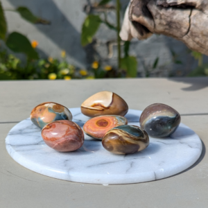 polychrome jaspis lommesten