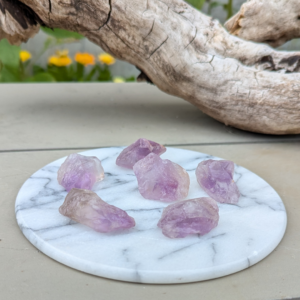 rå ametyst lommesten