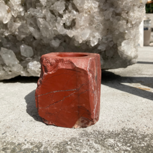 rød jaspis fyrfadsstage