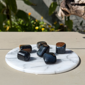 store falkeøje lommesten