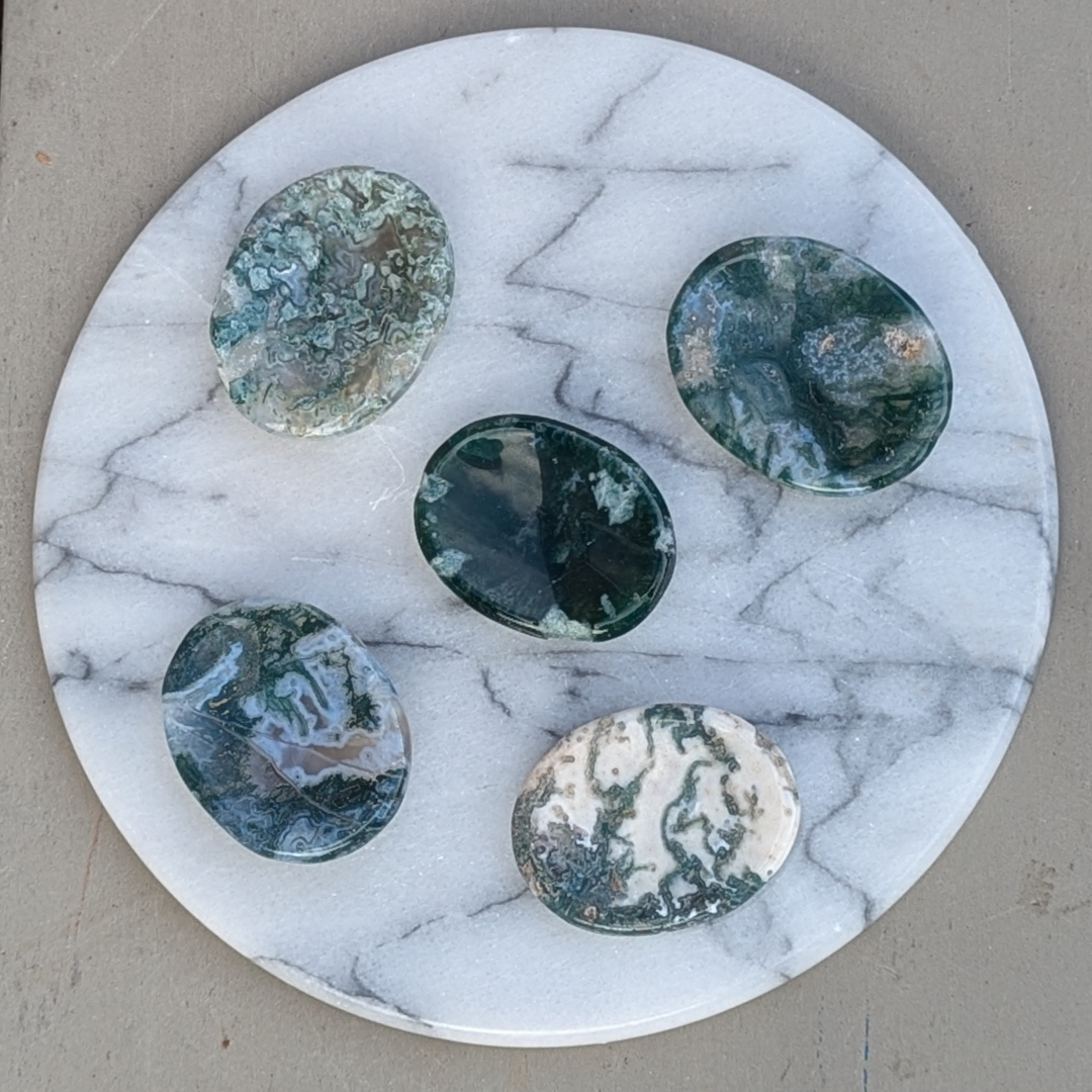 Sten og krystal mosagat nussesten