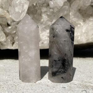 turmalin i kvarts tårne små