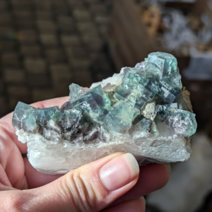 colorshift fluorit med kvarts og galena