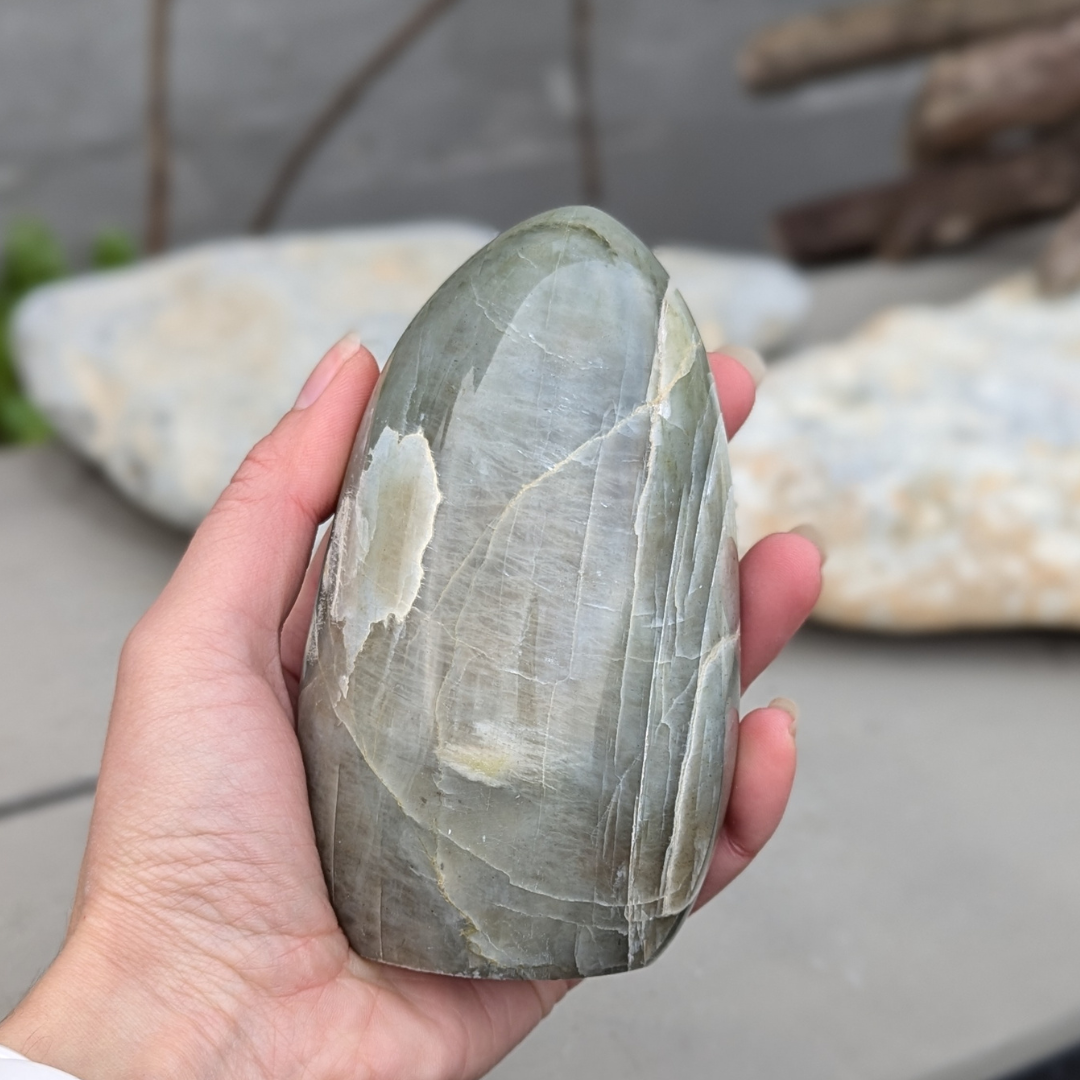 grøn månesten freeform