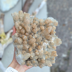 bjergkrystal med pyrit galena og calcit