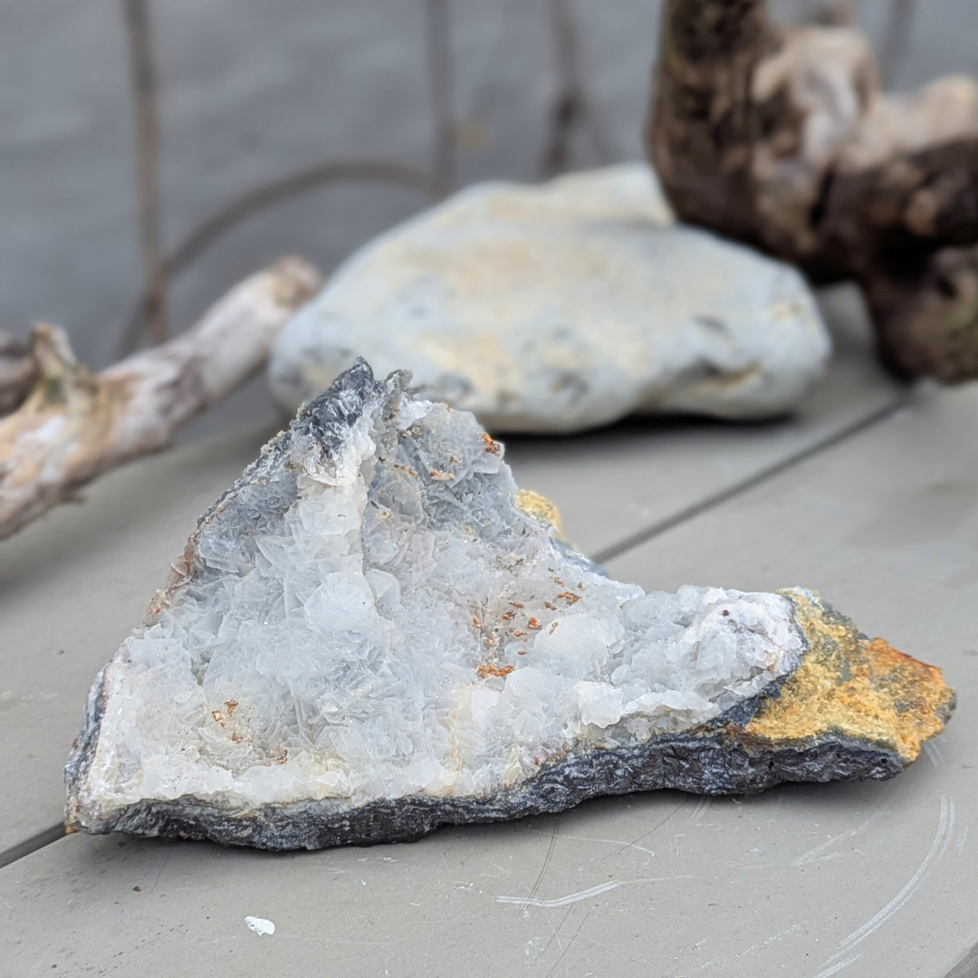 hvid sort calcit med galena