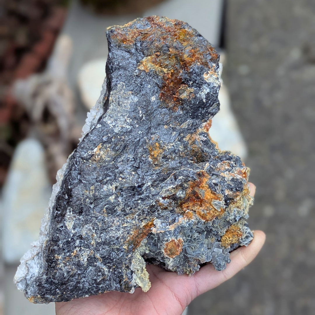 hvid sort calcit med galena