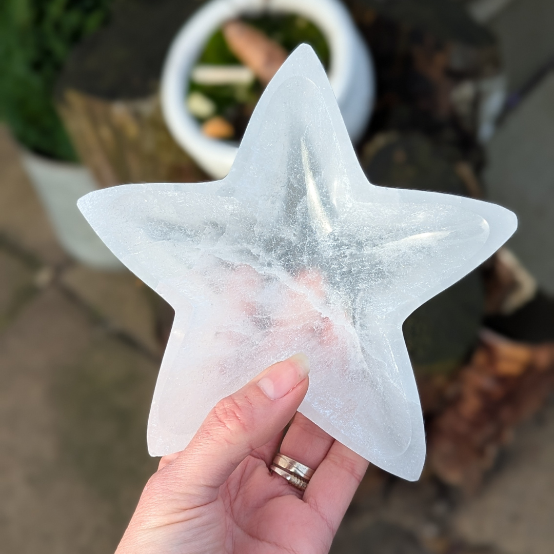 selenit skål stjerne
